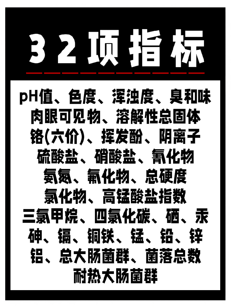 ?井水檢測32項(xiàng)指標(biāo)大揭秘！?